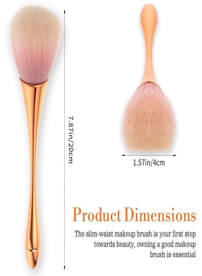 Hpmjz 4 Pcs Super Large Mineral Powder Brush Soft Bronzer Makeup Brushes Large Fluffy Powder Brush Professional Foundation Brushes for Daily Coverage Loose Blending Buffing Clean Up Nail - Image 2